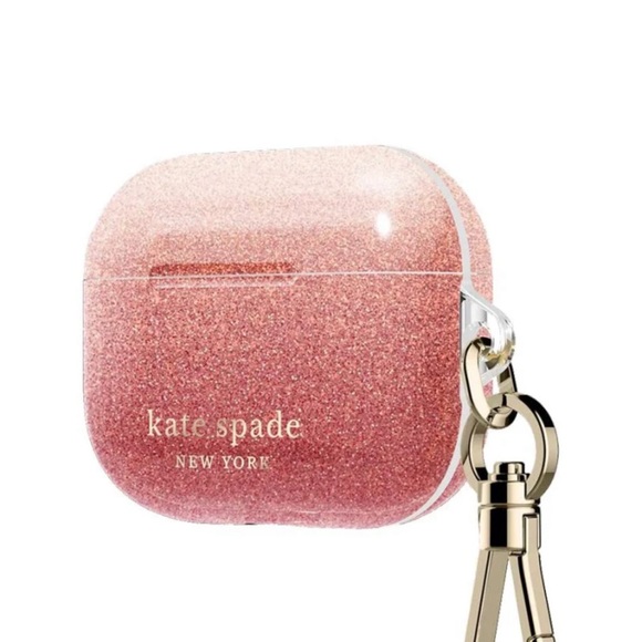 NWT Kate Spade AirPods case 3rd generation Ombre Glitter Sunset - Picture 1 of 4